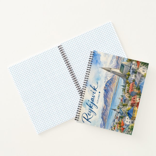 Carnet Reykjavik Islande souvenir aquarelle  (Intérieur)
