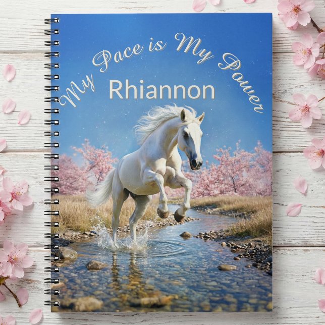 Carnet Rhiannon's White Horse Slow Living Empowerment (White Horse New Year resolutions, spring dreams, and daily thoughts Notebook. Empowerment Journal)