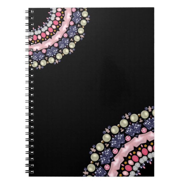 Carnet Rhinestones, paillettes, confettis, perles (Devant)