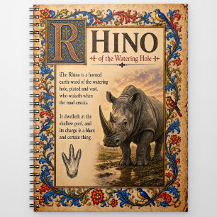 Carnet Rhinocéros, Art de Bestiaire Médiéval