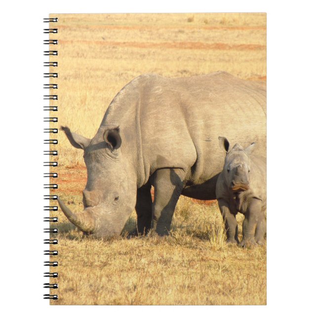 Carnet rhinocéros mignons en afrique (Devant)