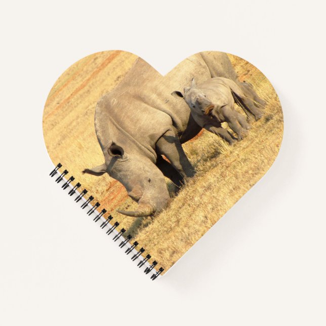 Carnet rhinocéros mignons en afrique (Devant)