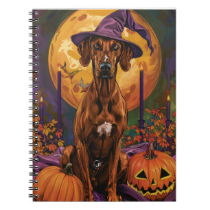 Carnet Rhodesian Ridgeback Chien Halloween sorcier Citrou