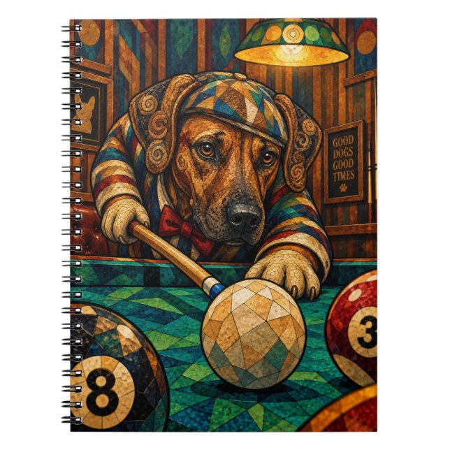 Carnet Rhodesian Ridgeback, Mosaïque Géométrique (Devant)