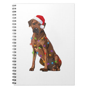 Carnet Rhodesian Ridgeback Noël Lumières Noël Chien de No