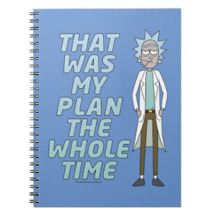 Carnet RICK ET MORTY™ C'Était Mon Plan Tout Le Temps