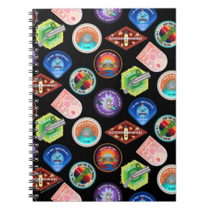 Carnet RICK ET MORTY™ Motif des patchs d'espace externe