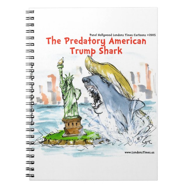 Carnet Rick London Drôle Trump Requin (Devant)