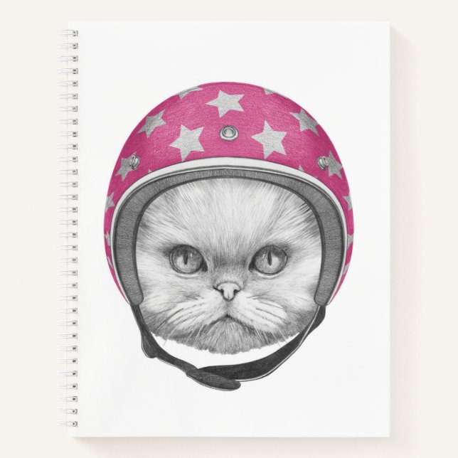 Carnet Rider en moto chats perse (Devant)