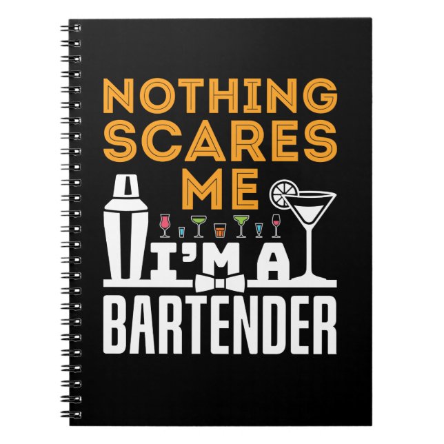 Carnet Rien ne me fait peur Je suis un barman (Devant)