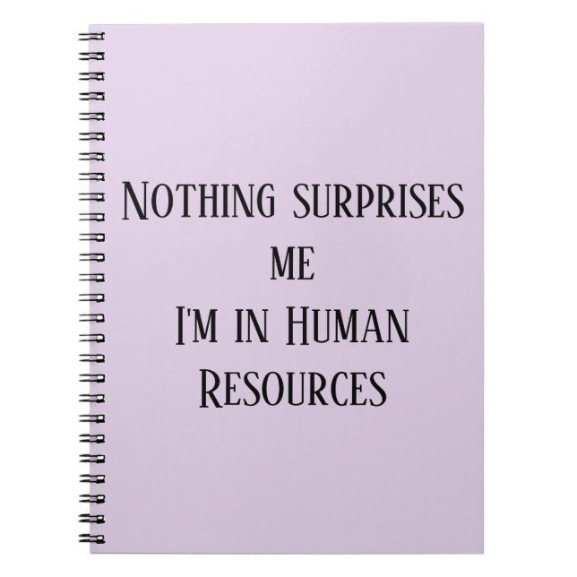 Carnet Rien ne me surprend, je suis des Ressources Humain (Devant)