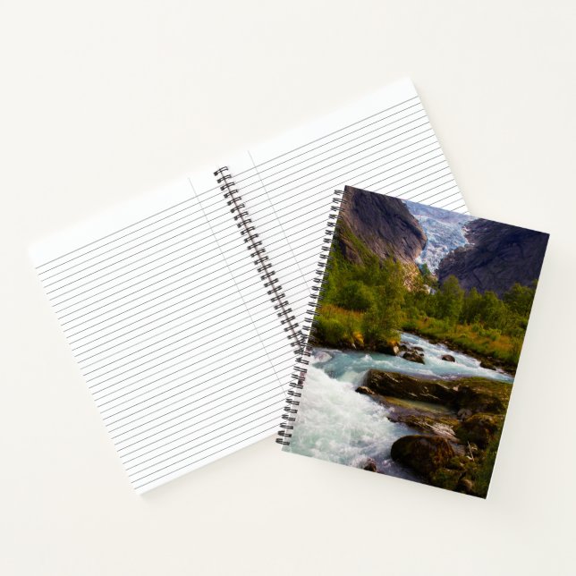 Carnet Rivière coulant du glacier de Briksdal (Intérieur)