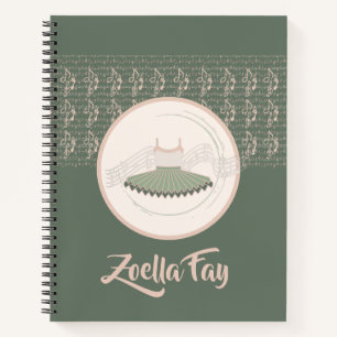 Carnet Robe Ballerina Tutu avec notes musicales