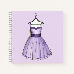 Carnet Robe vintage violet Prom Fashionista Aquarelle
