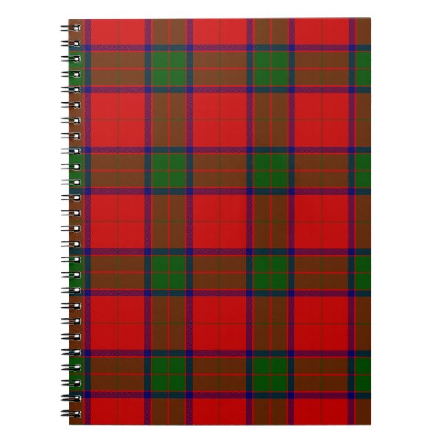 Carnet Robertson tartson rouge vert plaid (Devant)