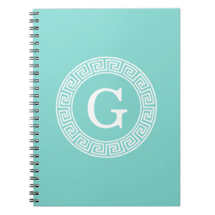 Carnet Robin Oeuf Wht Grille Grecque Cadre Rnd Initial Mo