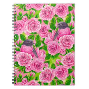 Carnet Robin rose et rose