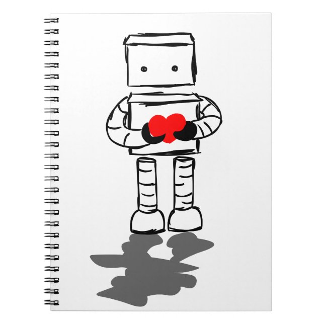 Carnet Robot avec le coeur (Devant)