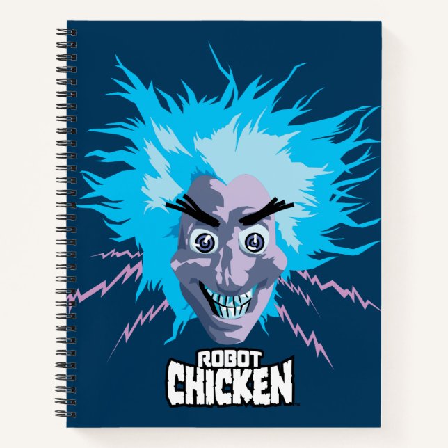 Carnet Robot chicken Scientist Head Graphic (Devant)