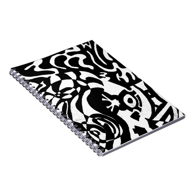 Carnet "Robot Dreams" B&W Art Abstrait (Côté Droit)