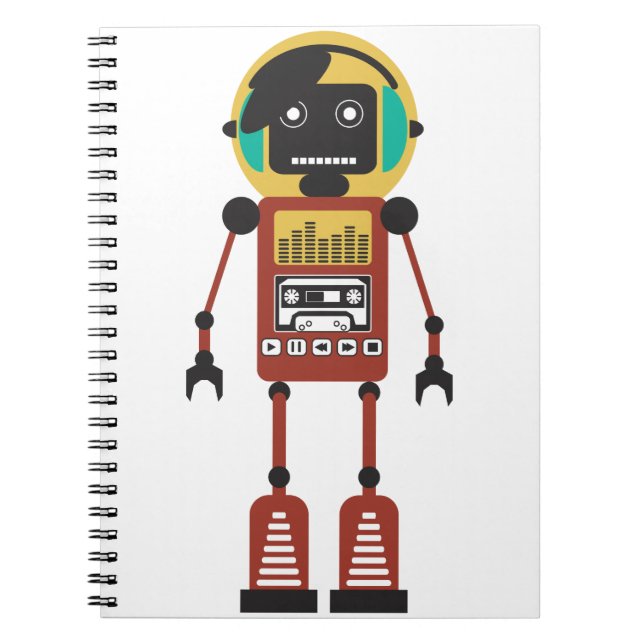 Carnet Robot radio rétro (Devant)