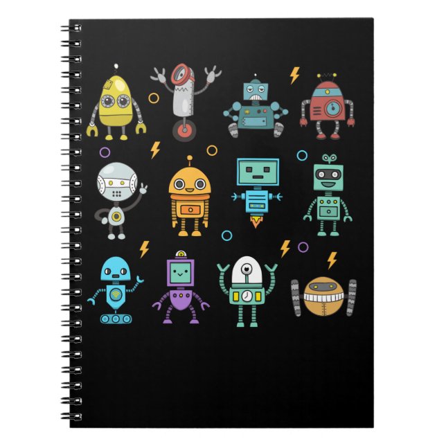 Carnet Robotique amusante Collection de robots (Devant)