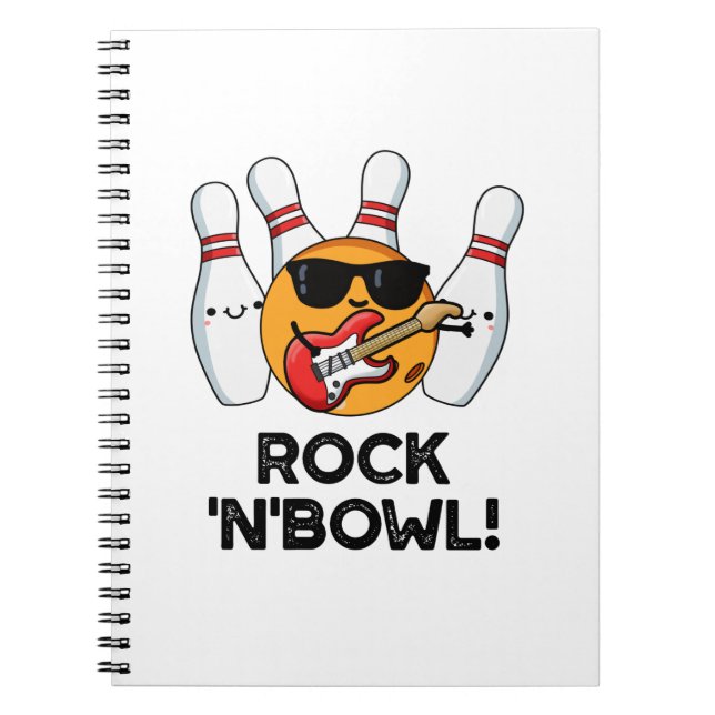 Carnet Rock And Bowl Pun drôle de bowling  (Devant)
