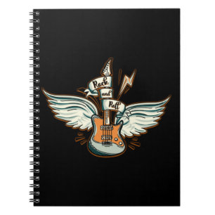 Carnet Rock and roll Guitar Wings Music