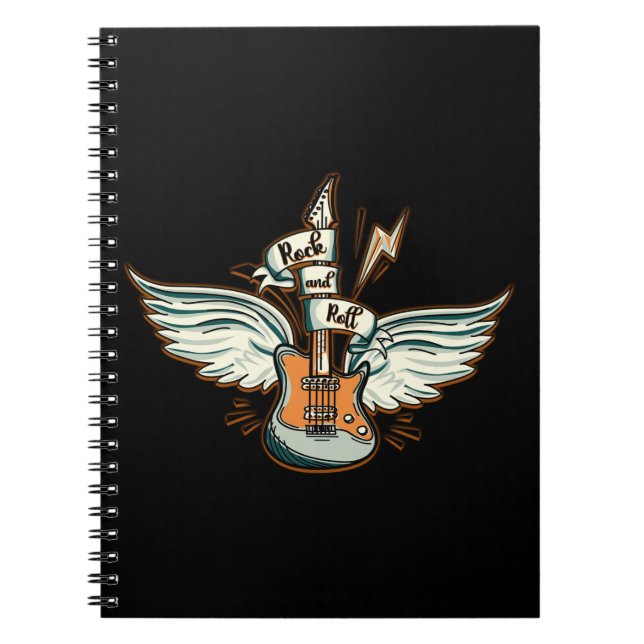 Carnet Rock and roll Guitar Wings Music (Devant)