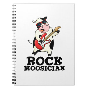 Carnet Rock Moosician Drôle de Vache Musicien Jeu de Mots