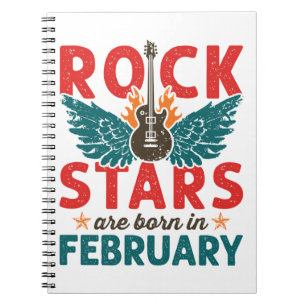 Carnet Rock Stars sont nés en février Anniversaire