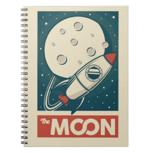Carnet Rocket Moon Retro Galaxy