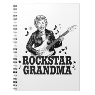 Carnet Rockstar Grandma - Design musical amusant et rétro