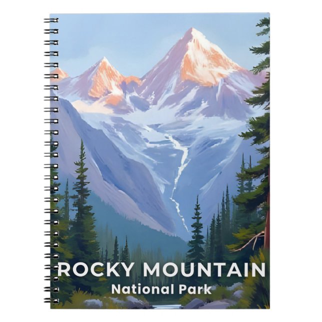 Carnet Rocky Mountain National Park Colorado Travel Art (Devant)