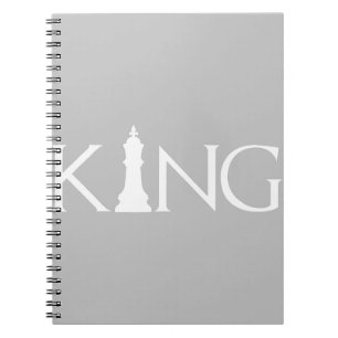Carnet roi avec pièce d'échecs king