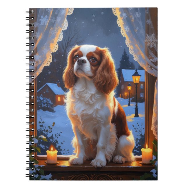 Carnet Roi Cavalier avec lumières de Noël (Devant)