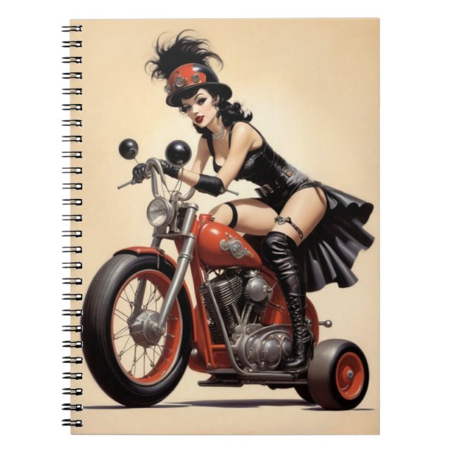 Carnet Roller Derby Biker Chick (Devant)