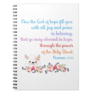 Carnet Romans 15 Bible Verse Design