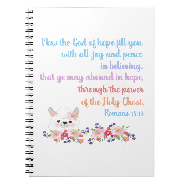 Carnet Romans 15 Bible Verse Design (Devant)