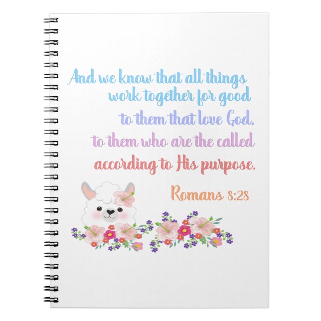 Carnet Romans 8 Verset Bible Design (Devant)