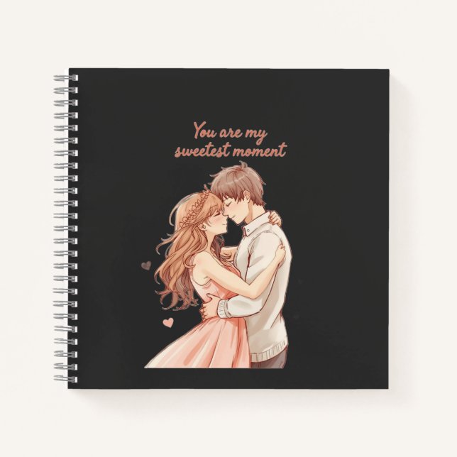 Carnet Romantic Anime Couple - Sweet Valentine Moment (Devant)