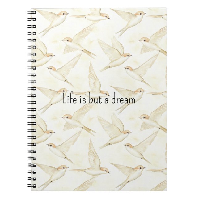 Carnet Romantic Birds life is but a dream  (Devant)