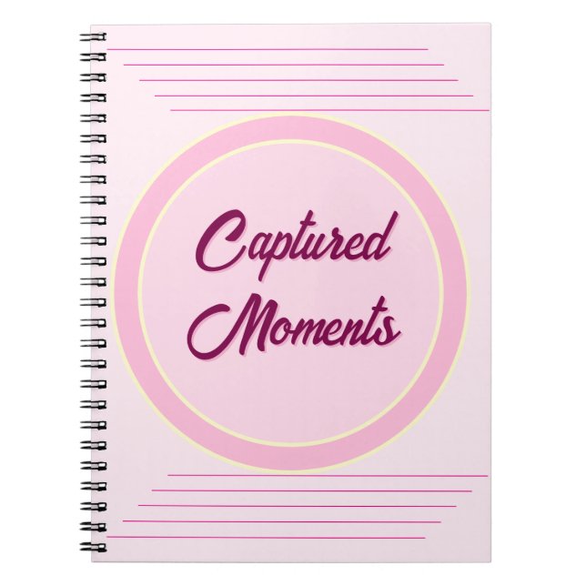 Carnet Romantic Concentric Circle in baby pink (Devant)