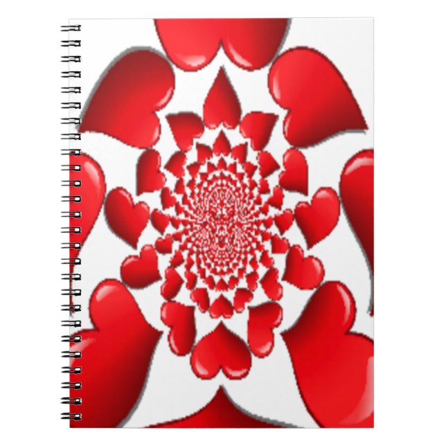 Carnet Romantique Red Hearts Art Motif Imprimer (Devant)