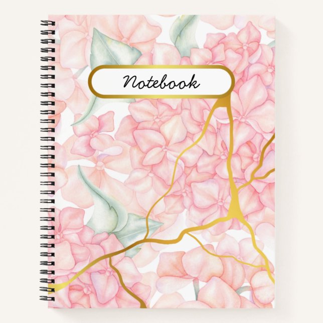 Carnet Romantique rose floral (Devant)