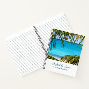 Carnet Romantique Turquoise Tropical Plage Planificateur