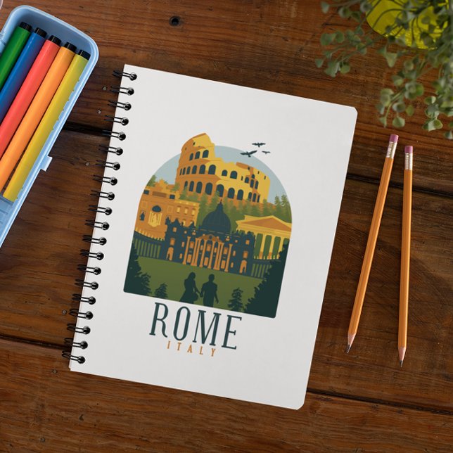 Carnet Rome Colisée Vintage (Classic vintage rome italy colosseum notebook)