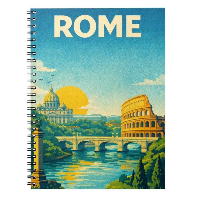 Carnet Rome Italy Vintage Travel (Devant)