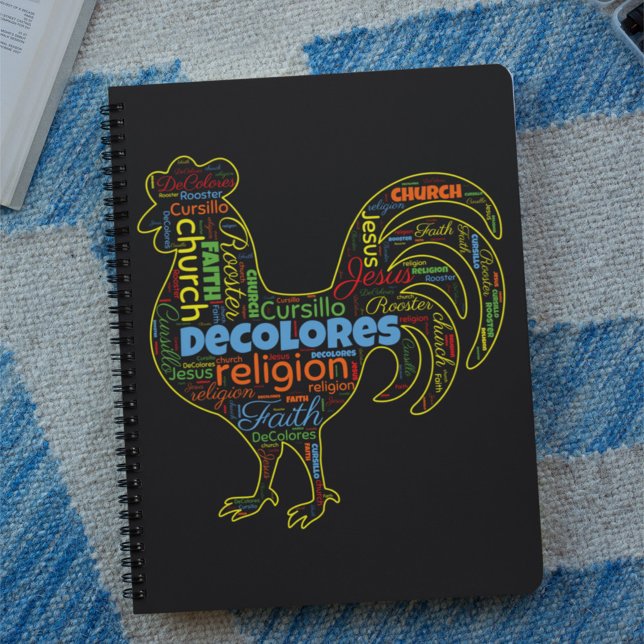 Carnet Rooster de DeColores Cursillo Mot Cloud (Créateur téléchargé)