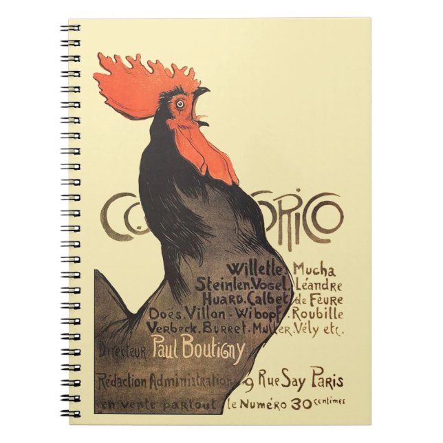 Carnet Rooster Steinlen Cocorico (Devant)